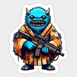 Shooting monster Sticker